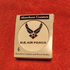 Set of 4 U.S. Air Force Absorbent Stoneware Coasters